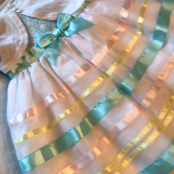 SOLD XP -NEW Exquisite Easter Dress satin,chiffon - Picture 2 of 6